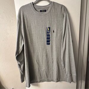 Polo by Ralph Lauren Gray Waffle Long Sleeve Tee Size 2XL NWT